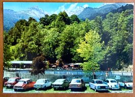 Chamoson - colline aux Oiseaux Parking vieilles voiture 1975