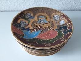 SATSUMA 8 assiettes japonaises / 8 japanische Teller (14 cm)