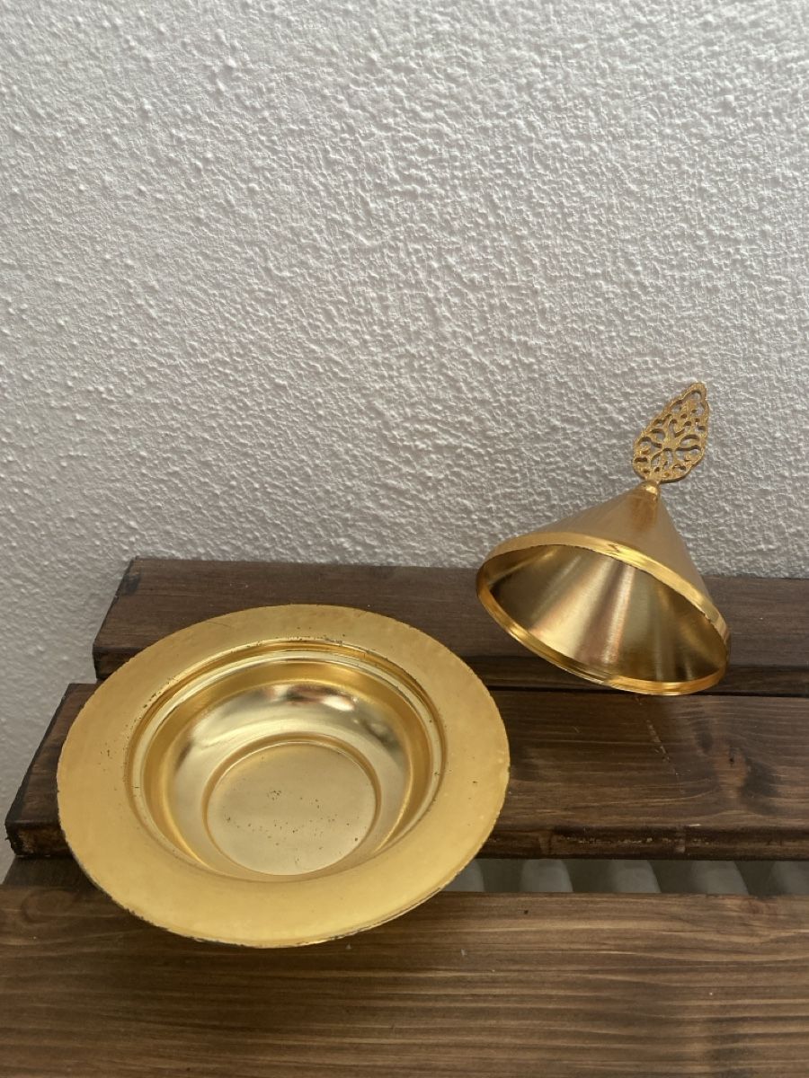 Zuccheriere: Goldene Dose mit Deckel, Vintage – Usato da Rubigen venduto da Mukuru 1