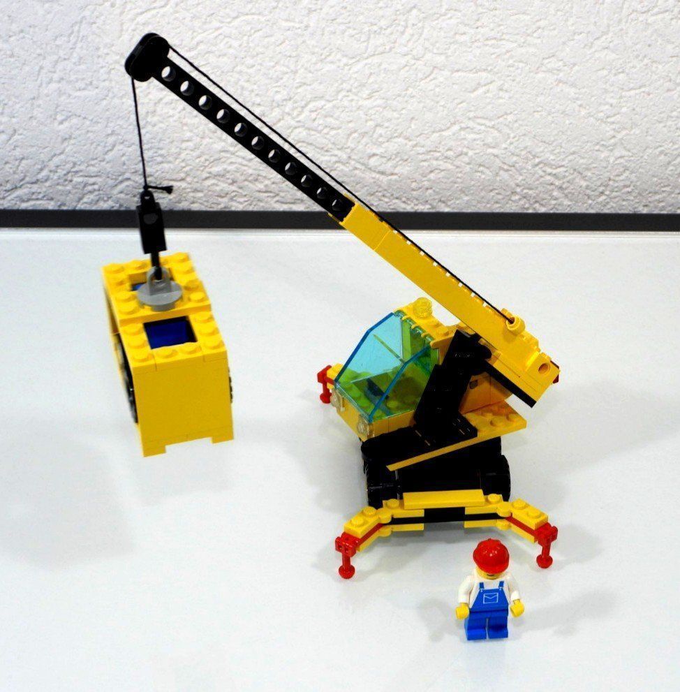 Lego Baukästen: LEGO 6352 GELBER PNEU KRAN MIT CONTAINER – Gebraucht aus Turbenthal von Ddanuh 1