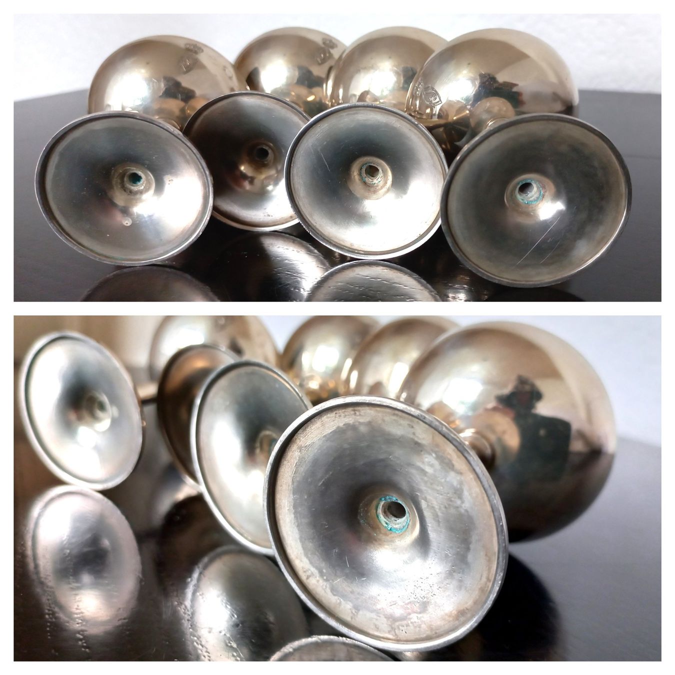 Bicchieri: Antike Goblets 4er Set, punziert Godet Berlin /Kaiserkrone – Usato da Bévilard venduto da Orscha 5
