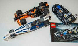 Lego Technik: zwei Autos, ein Luftkissenboot