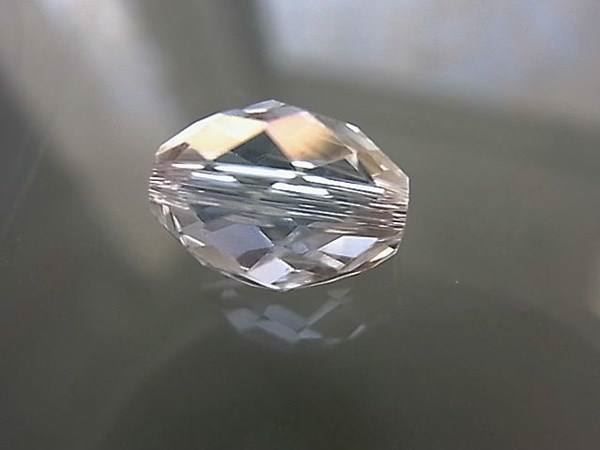 Perlen (unechte): 2 Glasperlen transp. AB oval 10x7mm – Neu (gemäss Beschreibung) aus Alpnachstad von perlengaby