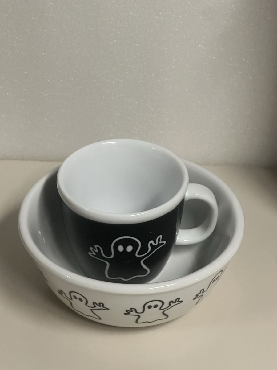 Bodum Geschirrsets: Original Bodum Teller Tasse und Schale Set Gespenst Design – Gebraucht aus Deitingen von Himhip 5