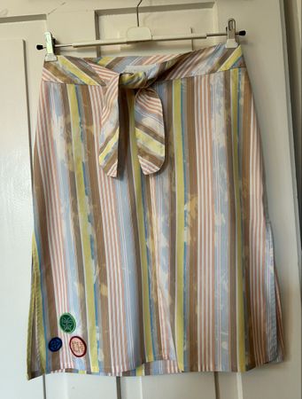 Ichi Skirt, Size S, Striped, with Belt, Unique!