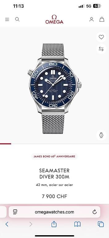 Omega Orologi: JAMES BOND - OMEGA SEAMASTER DIVER 300M – Nuovo e nell'imballaggio originale da boudry venduto da jul_sv92