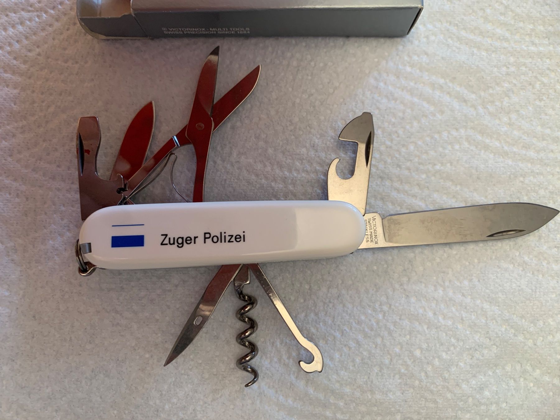 Victorinox Coltelli tascabile: Offiziersmesser der Zuger Polizei – Nuovo e nell'imballaggio originale da Aarau Rohr venduto da Opera 2