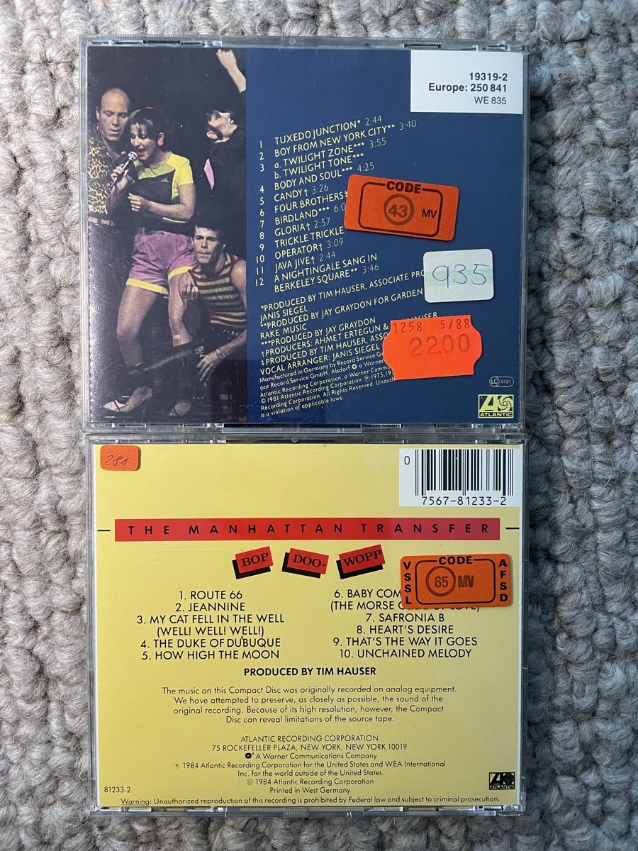 CDs: 2x The Manhattan Transfer – Gebraucht aus Reinach AG von trigger7811 1