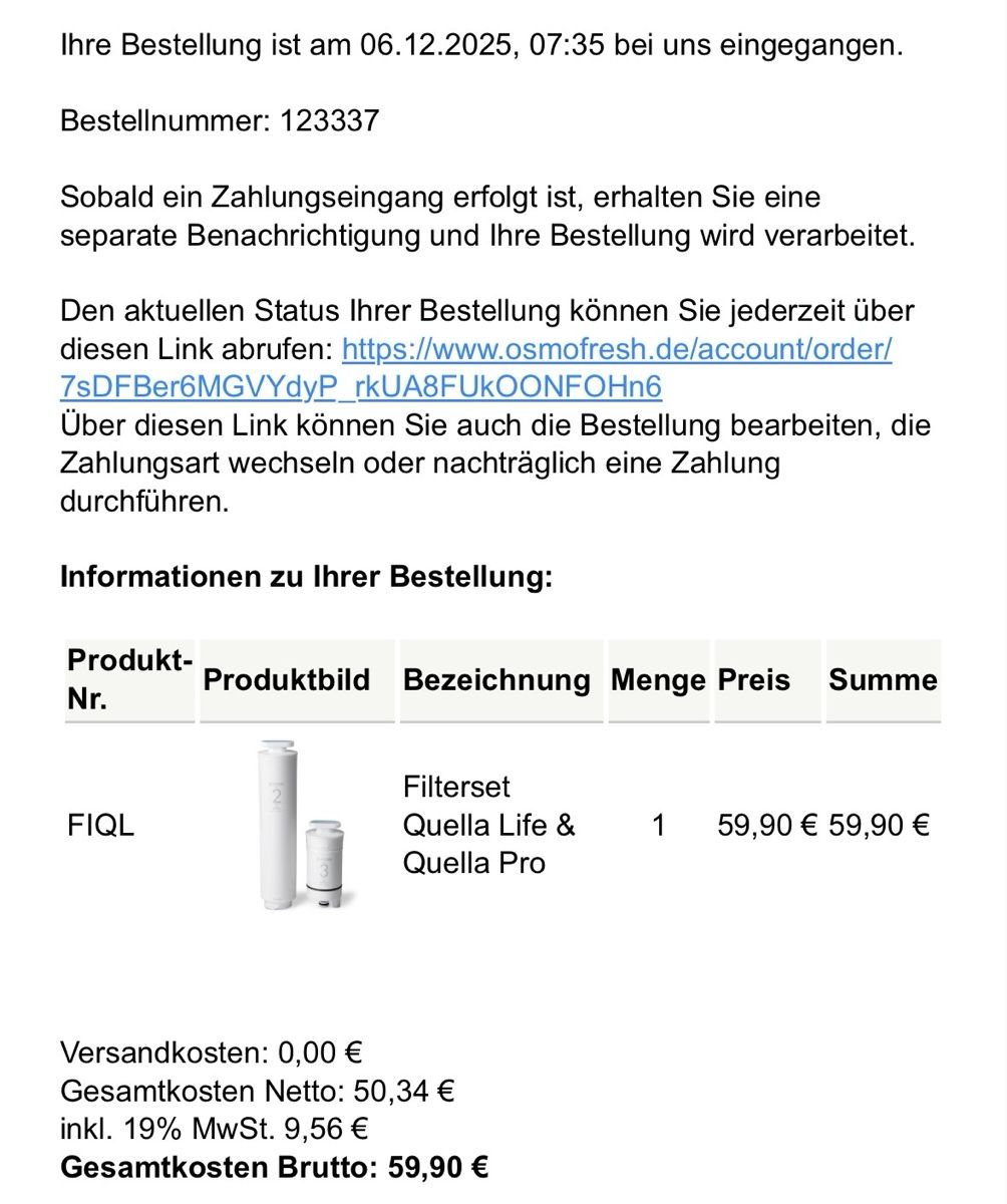 Küchengeräte: Osmoseanlage Osmofresh Quella Pro Weiss – Gebraucht aus Therwil von Schwedenlove 6