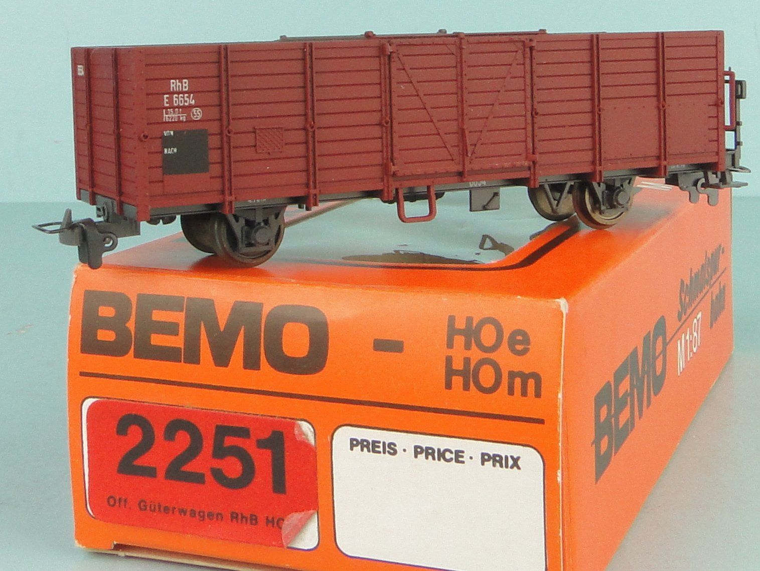 Bemo Modellini di ferrovie: Bemo H0m 2251 RhB E 6654, NEU – Usato da Bülach venduto da cann11
