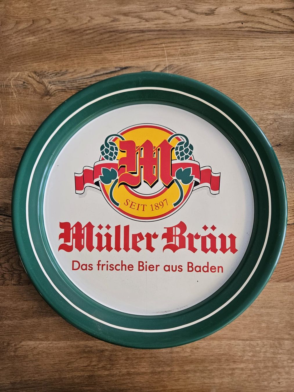 Insegne: MüllerBräu Bierschild rund 40cm – Usato da Birr venduto da DisDas