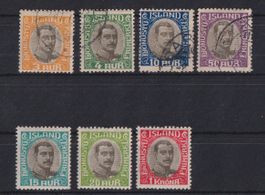Island 1920: 7 Werte Dienstmarken
