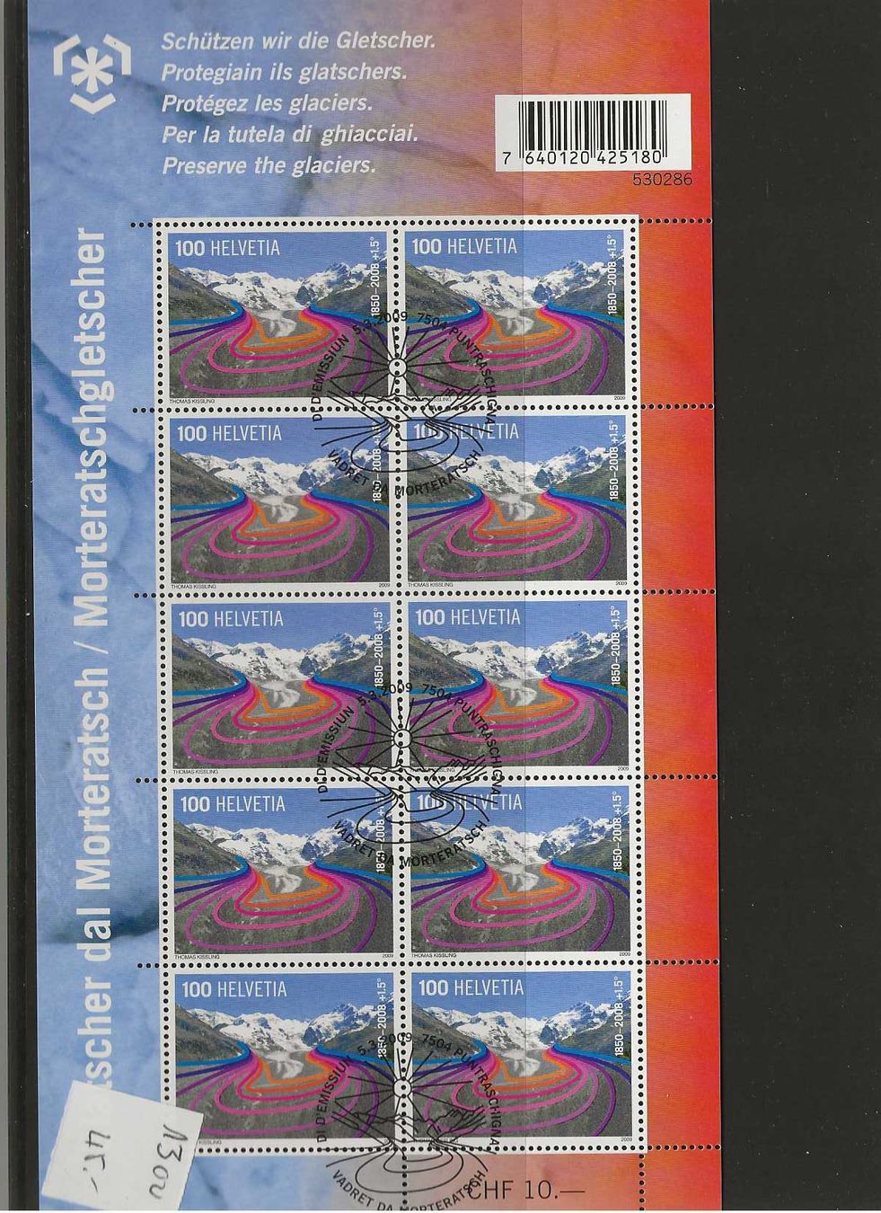 Tutti i francobolli: timbre 1300 feuillet de 10 timbres – Usato da Sorvilier venduto da carose01