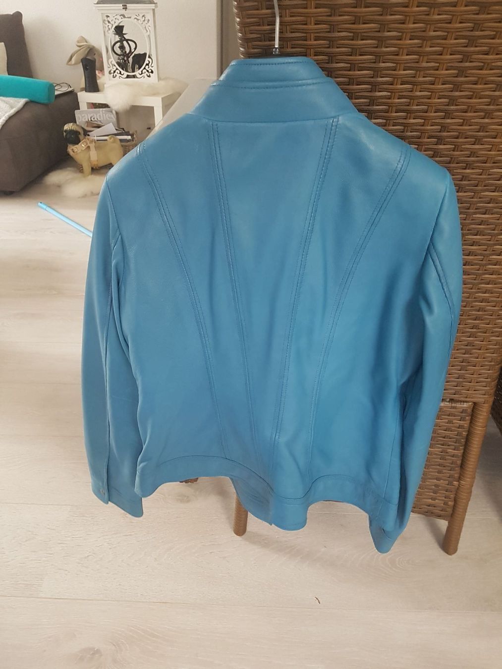 Giacche: Petrolfarbene Lederjacke gr. 42 – Nuovo (secondo la descrizione) da Emmenbrücke venduto da Dior09 1