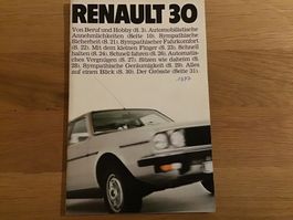 Renault 30 Verkaufsprospekt ca. 1977