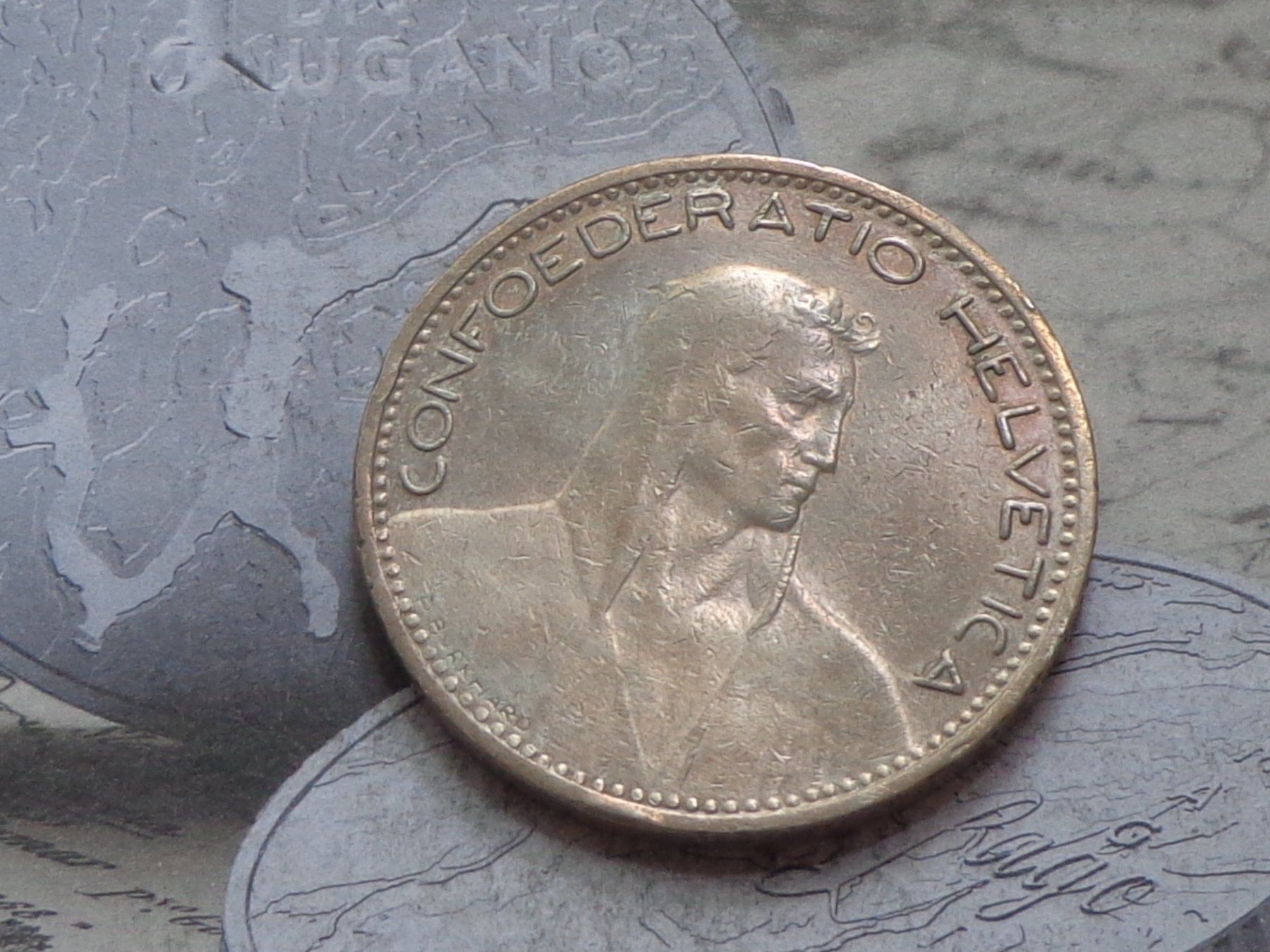 Tutti le monete: 5 Fr. 1923 B - belle pièce – Usato da Pully venduto da UCA01 1