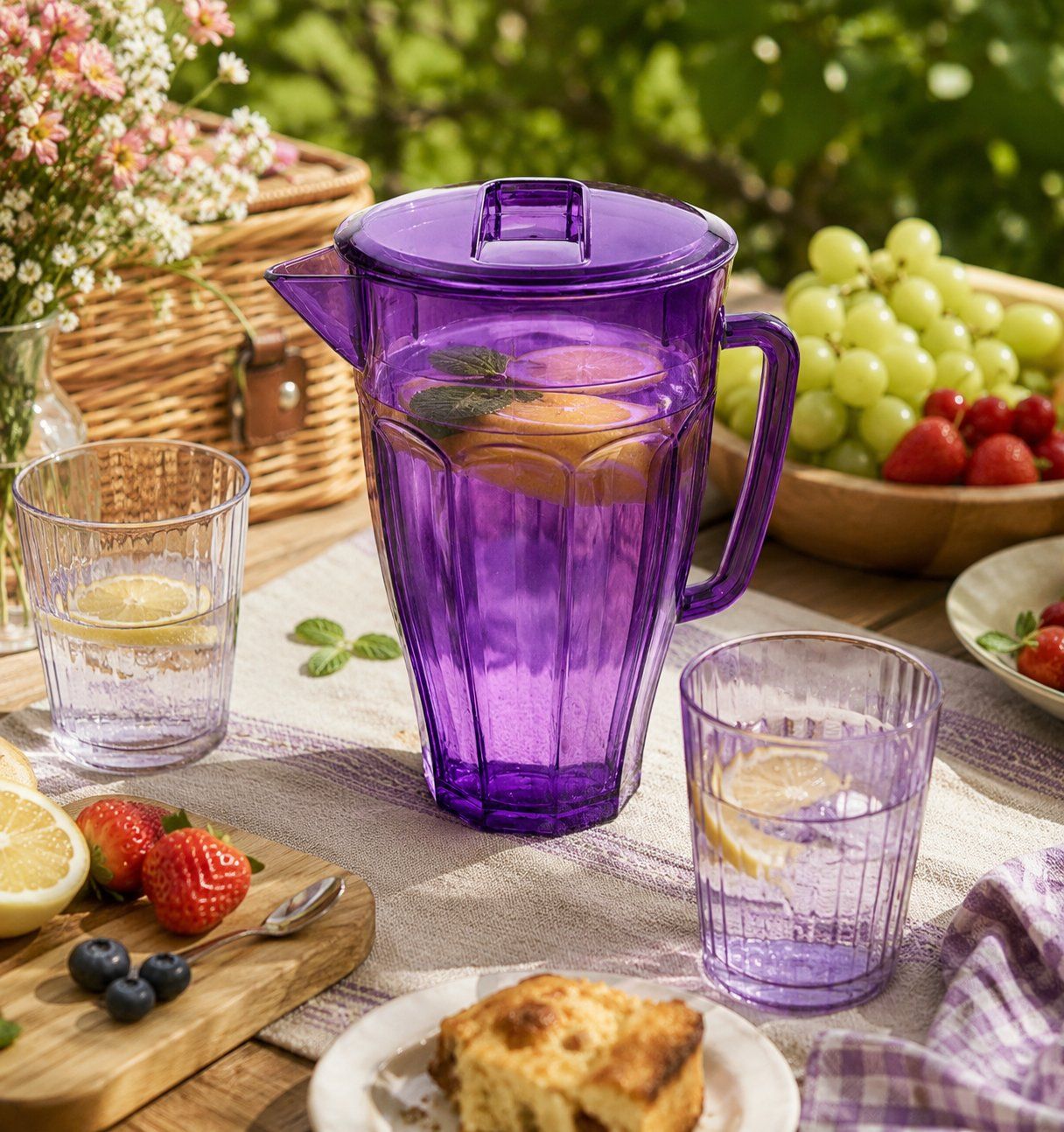 Caraffe: Karaffe Lila mit Deckel – Nuovo (secondo la descrizione) da Fully venduto da VaneaSelection
