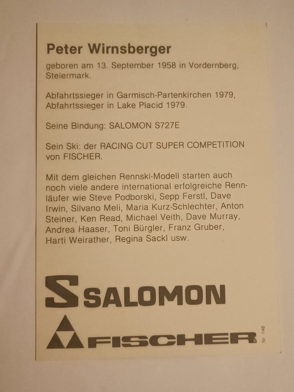 Autografi: Peter Wirnsberger - original Autogramm – Usato da Menziken venduto da Artographs 1