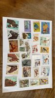 Collection de timbres neufs et usagés thèmes nature animaux 