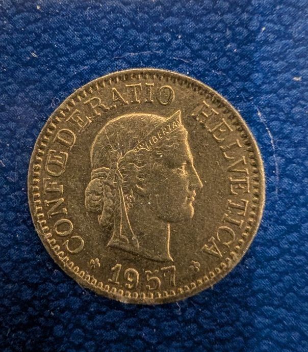Tutti le monete: 10 Rappen 1957 – Usato da Arch venduto da coinsandmore