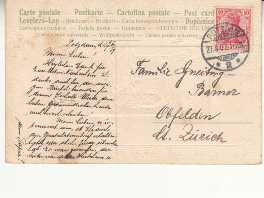 Cartoline postali: Motivkarte 1907 – Usato da Bürglen TG venduto da StampGraf 1