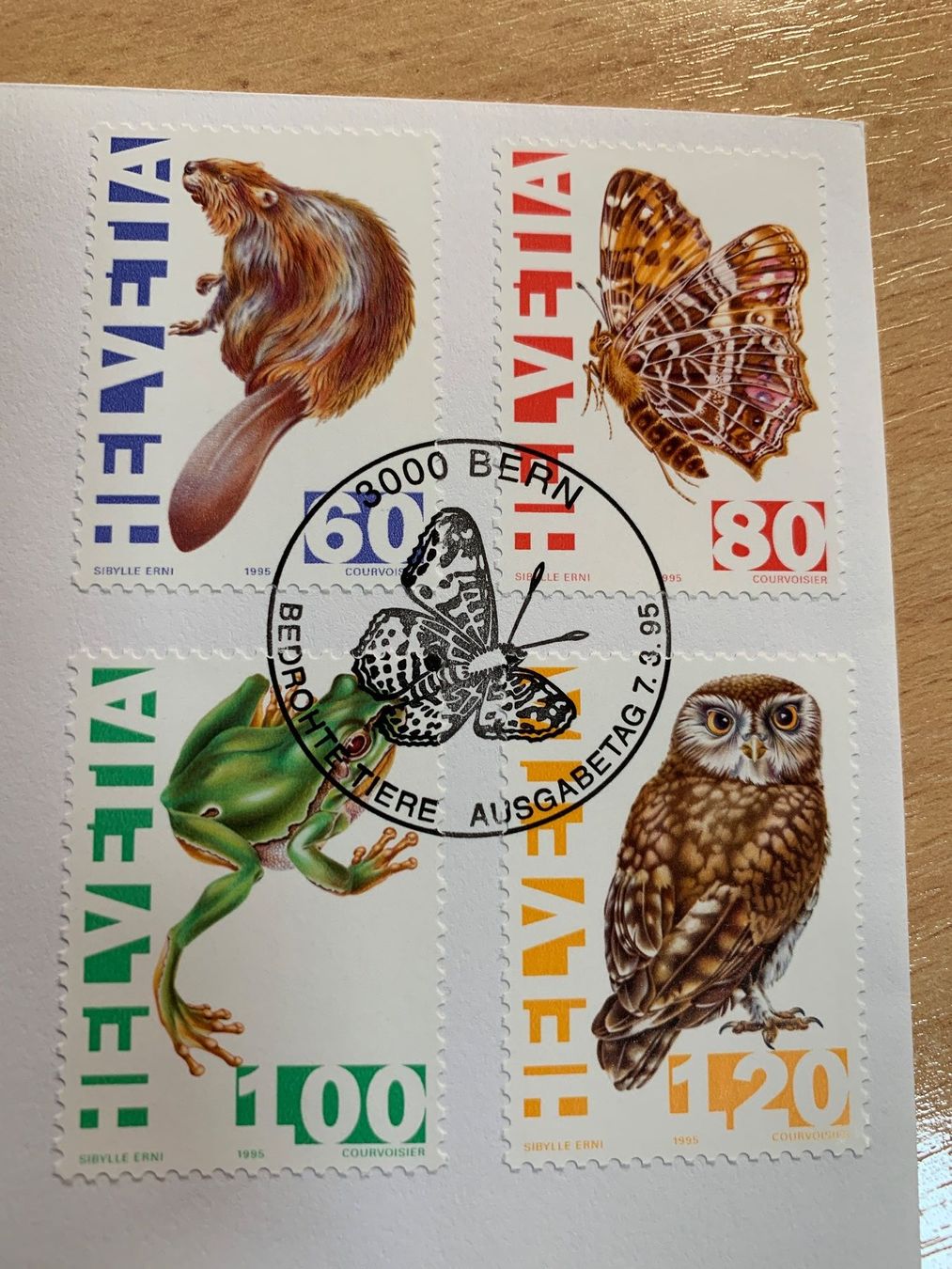 Tutti i francobolli: CH Tier Briefmarken 1995, FDC, gestempelt – Usato da Ibach venduto da lisch3 1
