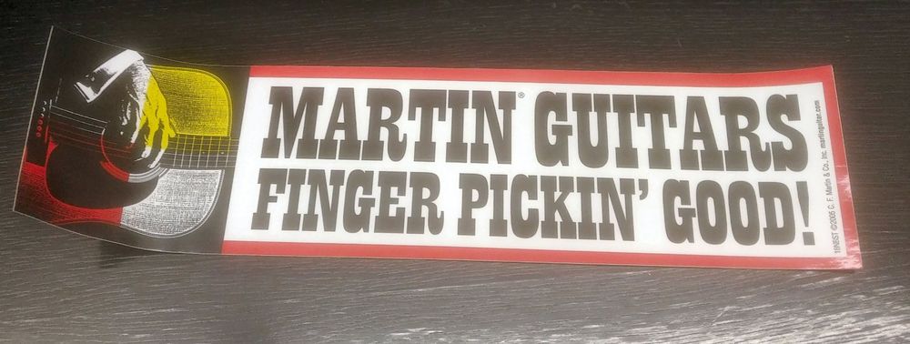 COLLECTORS STUFF Martin Guitars Sticker (Neu und originalverpackt) in ...
