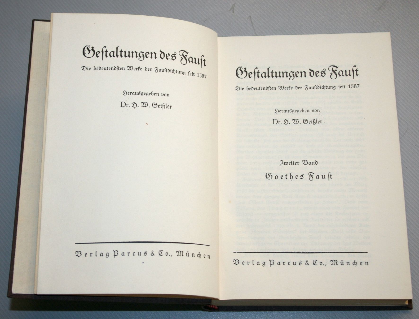 Bücher: Gestaltungen des Faust. Werke der Faustdichtung, EA 1927 – Gebraucht aus Schaffhausen von Kartenprofi 3