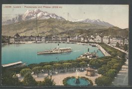 Carte P de 1922 ( Luzern / Promenade und Pilatus )