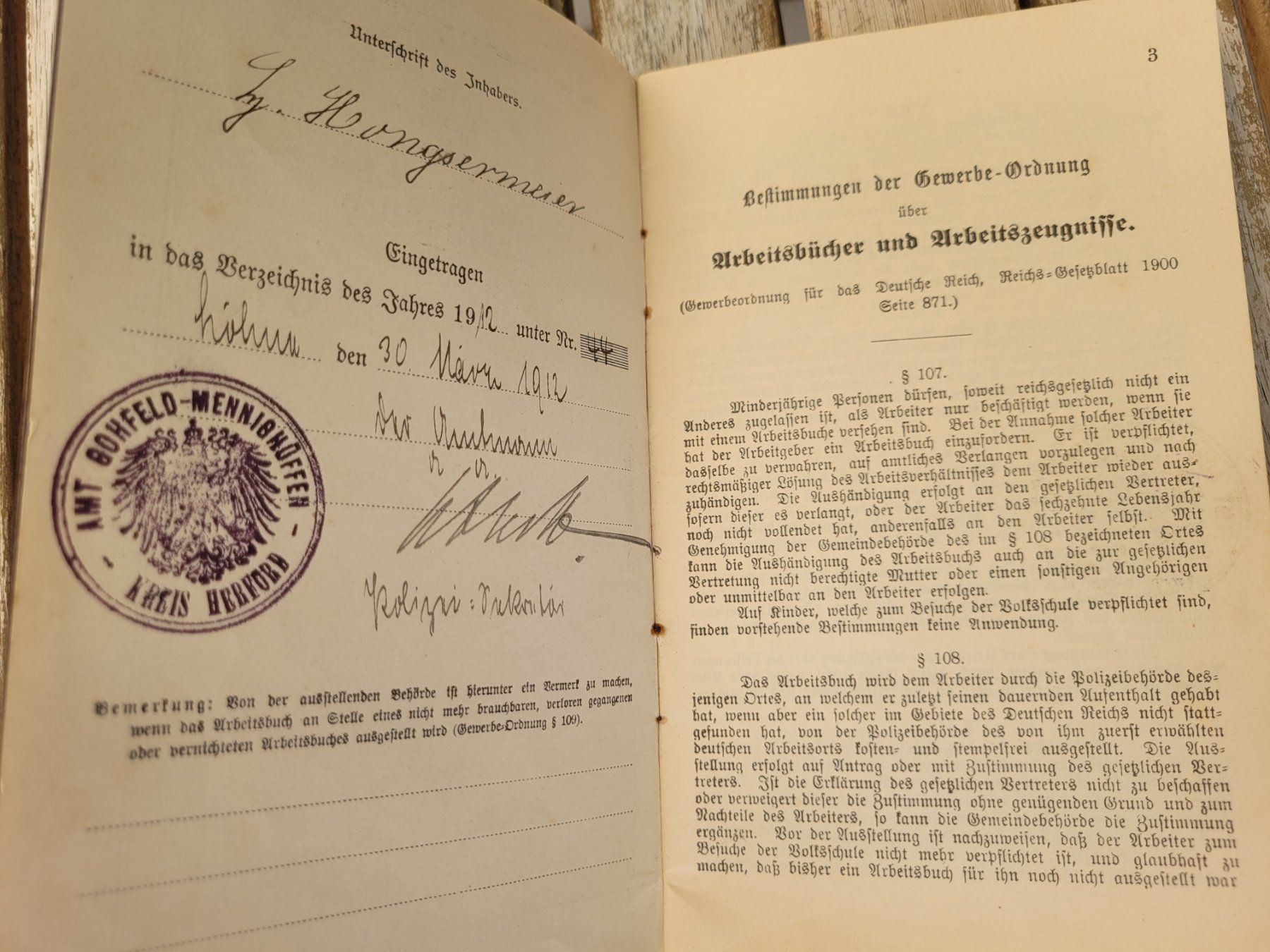 Armes blanches: Deutsches Reich, Dokumente – D'occasion à Kriens par KTP 3