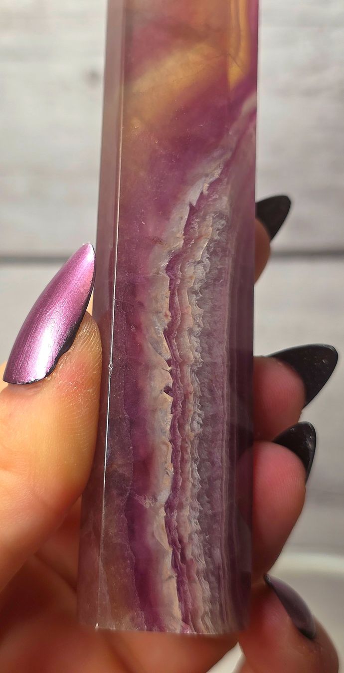Minerali & Pietre curative: Regenbogen Fluorit Obelisk C 183g – Nuovo e nell'imballaggio originale da Matzingen venduto da Shay_Crystalz 1