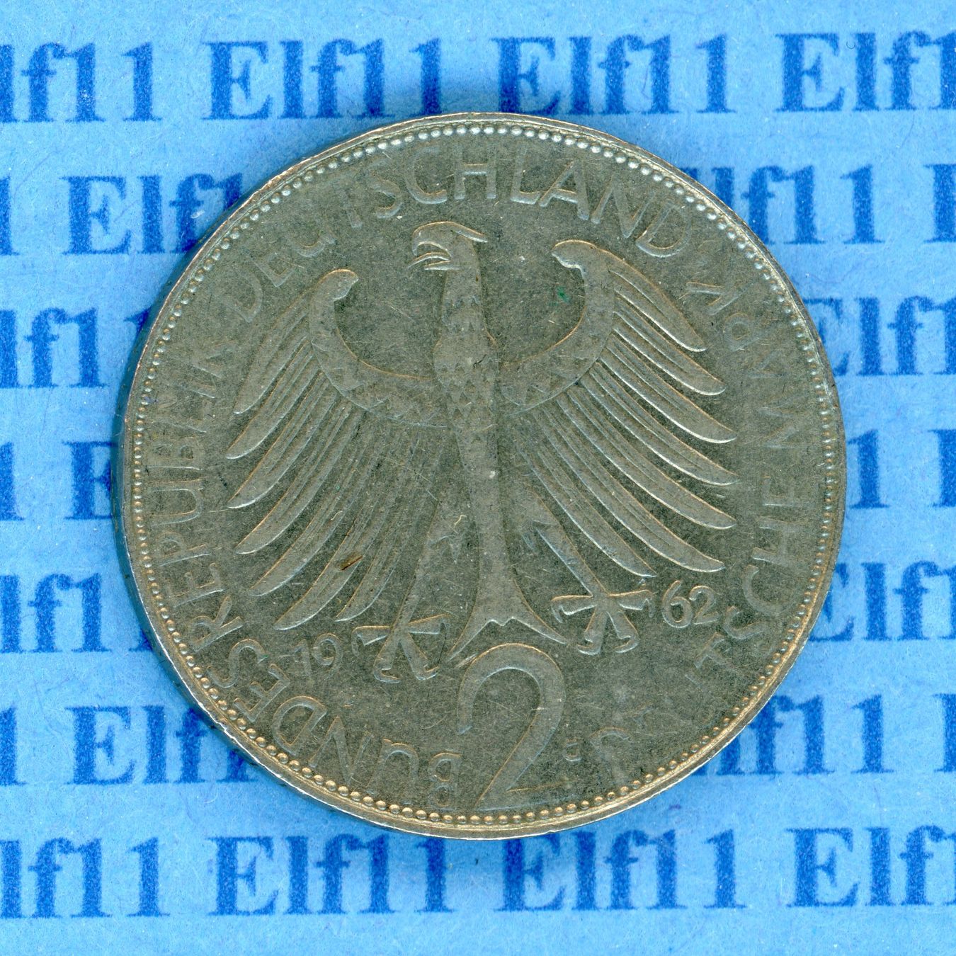 Tutti le monete: DEM___2.00 1962G Planck vz 2 Deutsche Mark – Usato da Widnau venduto da Elf11