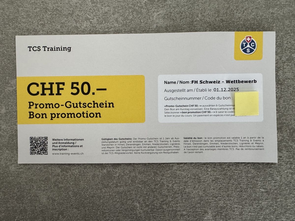 TCS Buoni: Gutschein für TCS Training & Events – Nuovo e nell'imballaggio originale da Ebikon venduto da sherra