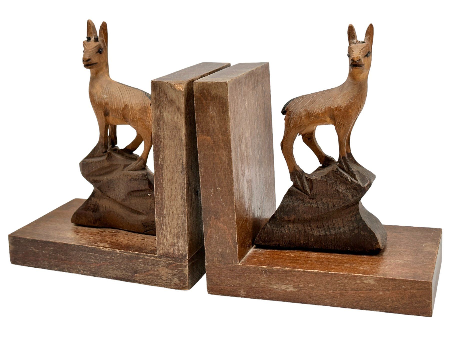 Altro in Decorazioni & Accessori: Serre-livres chevreuils sculptées Forêt-Noire. Signées – Usato da Morges venduto da vintix 8