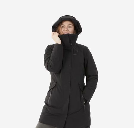 Warme, schwarze Winterjacke von Quechua, Grösse M/38
