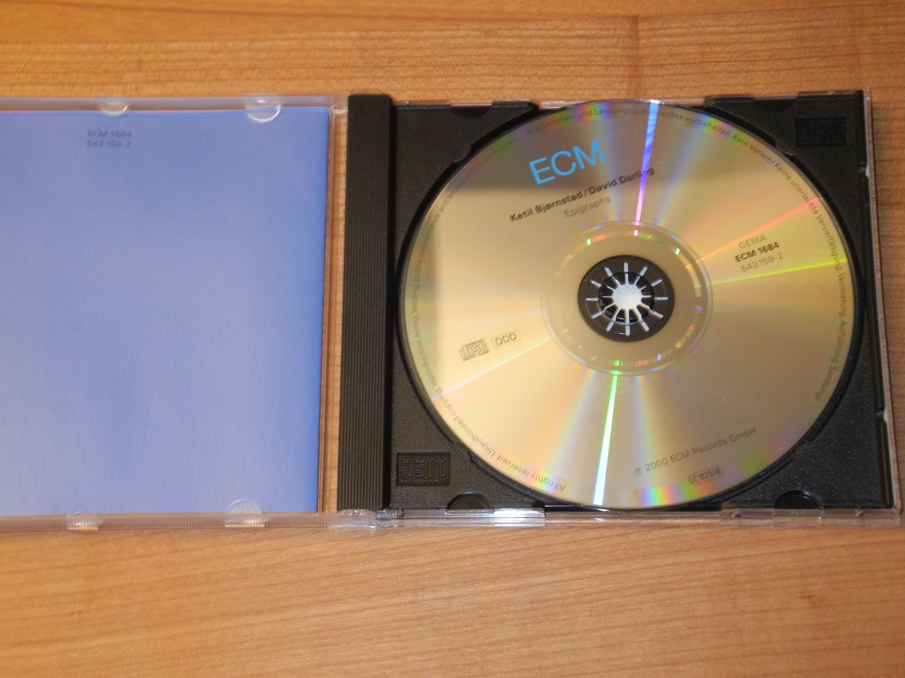 CD: KETIL BJÖRNSTAD / DAVID DARLING: EPIGRAPHS - ECM 1684 – Nuovo (secondo la descrizione) da Fahrwangen venduto da Swirl2 1