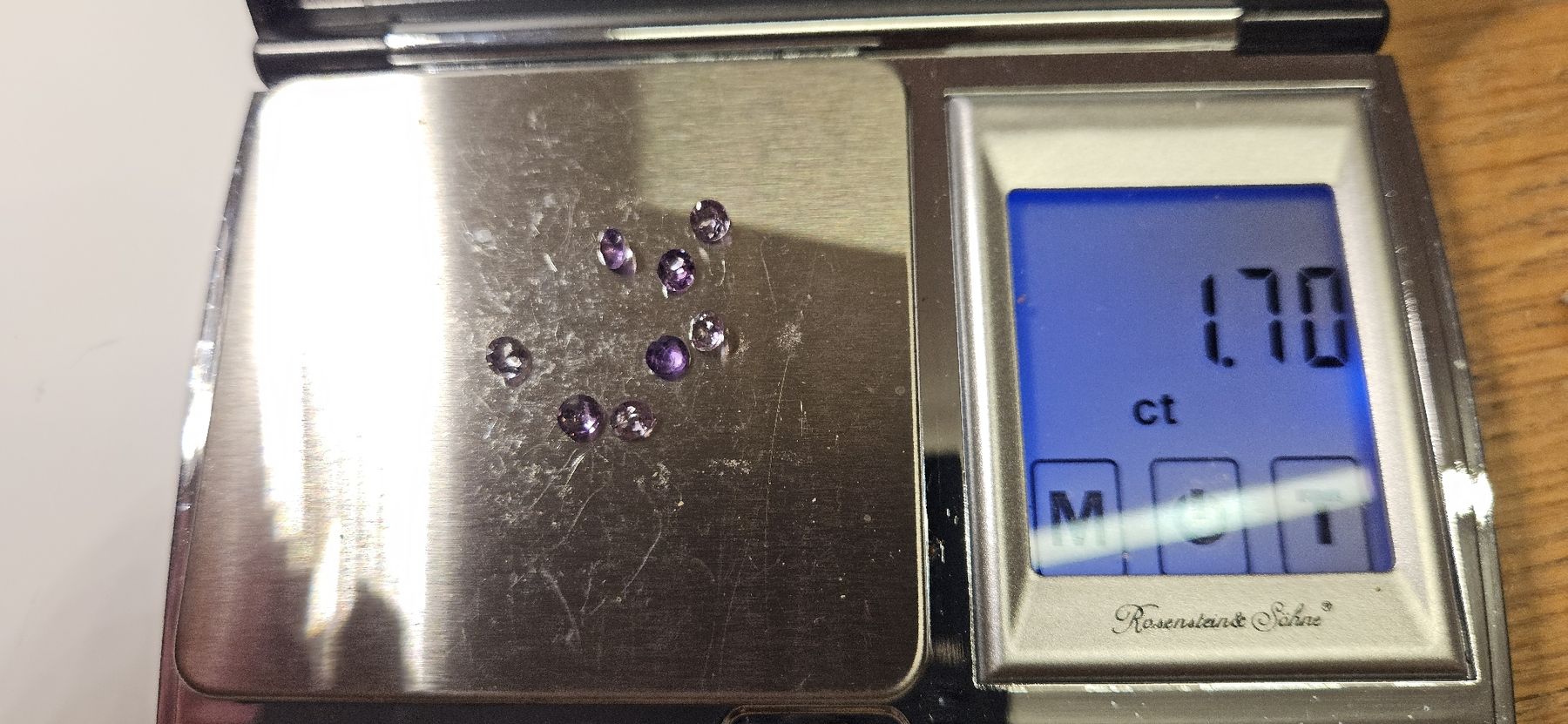 Edelsteine: Amethyst 1.7ct. Klar Weiss bis Violett 8Stk. – Neu und originalverpackt aus Nürensdorf von salibeer 1