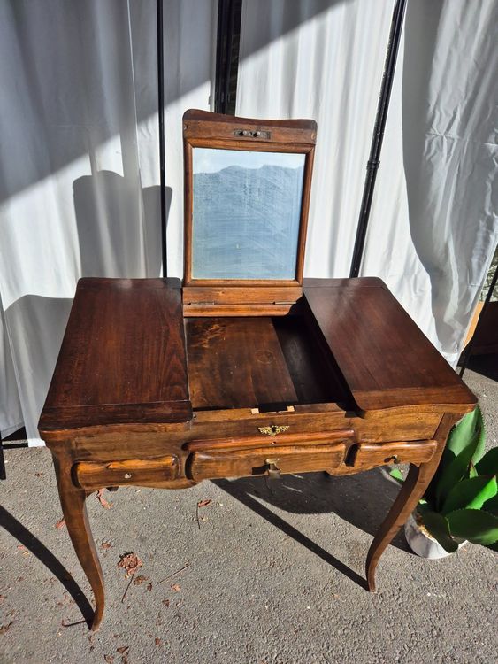 Adoptée : Coiffeuse Ancienne en miroir des années 50 - La Brocante