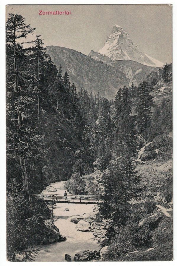 Cartoline postali: Zermattertal, gelaufen 1907 – Usato da Frauenfeld venduto da POML