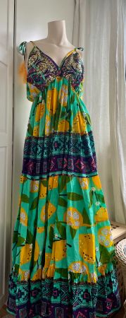 Wunderschönes Maxi-Kleid Boho/Positano-Stil, Neu