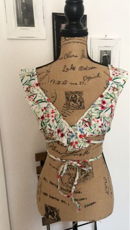 Haut de Bikini fleuri vintage - Taille S
