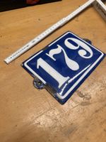 Hausnummer 179 blau emailliert vintage Rarität 