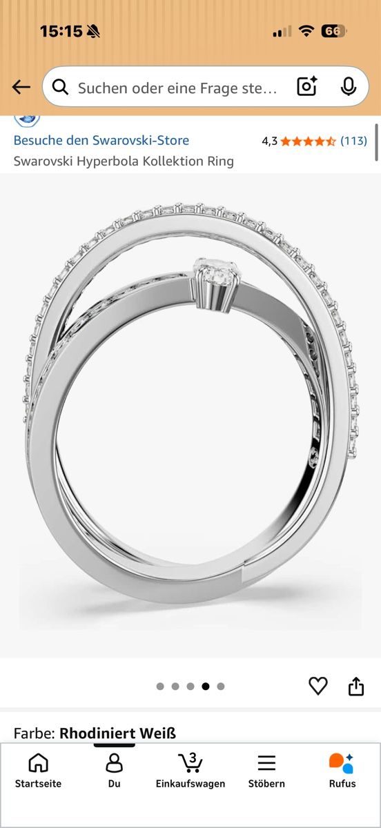 Anelli: Ring swarovski – Nuovo (secondo la descrizione) da Unterkulm venduto da reb_lj7b