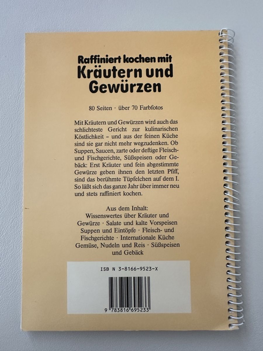 Libri: Kochbuch: Raffiniert kochen mit Kräutern und Gewürzen – Usato da Schmitten / FR venduto da Samsara169 1