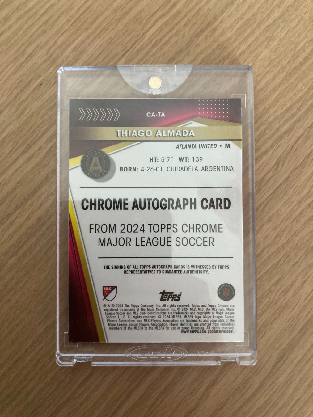 Topps Sammelbilder & Trading cards: Topps Chrome MLS 2024 - Thiago Almada Auto /50 – Gebraucht aus La Tour-de-Peilz von Tyalos_Cards 1