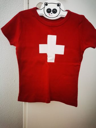 Sommerliches T-Shirt mit Schweizerkreuz,Für 5-jähriges