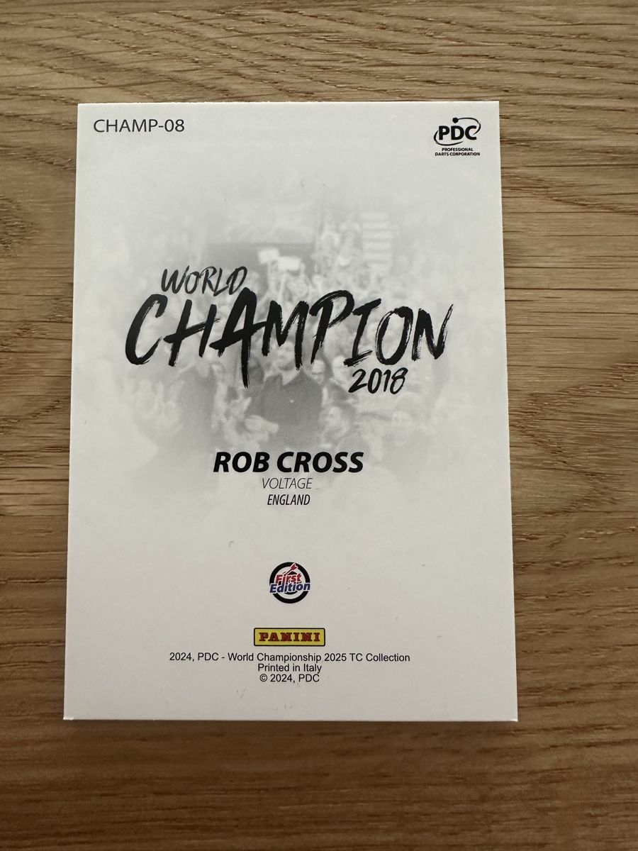 Panini Carte collezionabili: Panini Rob Cross Weltmeister Karte – Nuovo (secondo la descrizione) da Sempach venduto da soj_rk95 1