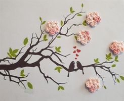 5 Stück Blumen gehäkelt 101
