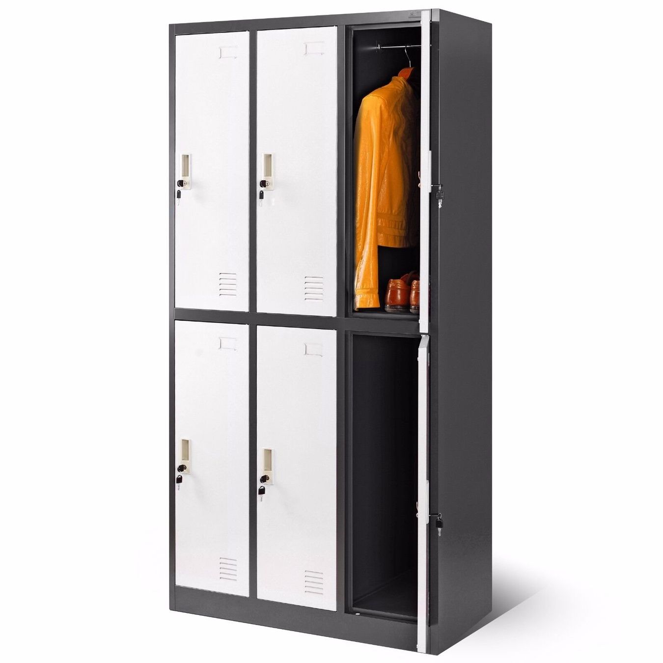 Schränke: Schliessfachschrank 6 Fächer - Anthrazit/Weiss – Neu und originalverpackt aus Wallenwil von toesstal-vertrieb 7