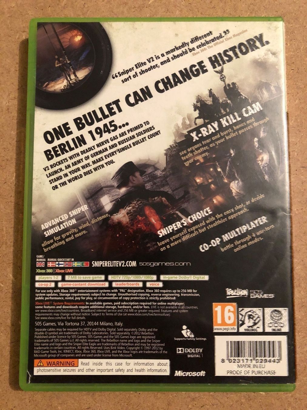 Spiele: Sniper Elite V2 für Xbox 360 – Gebraucht aus Kestenholz von Mad18 1